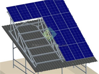 Metal sheet rooftop mounting solar system